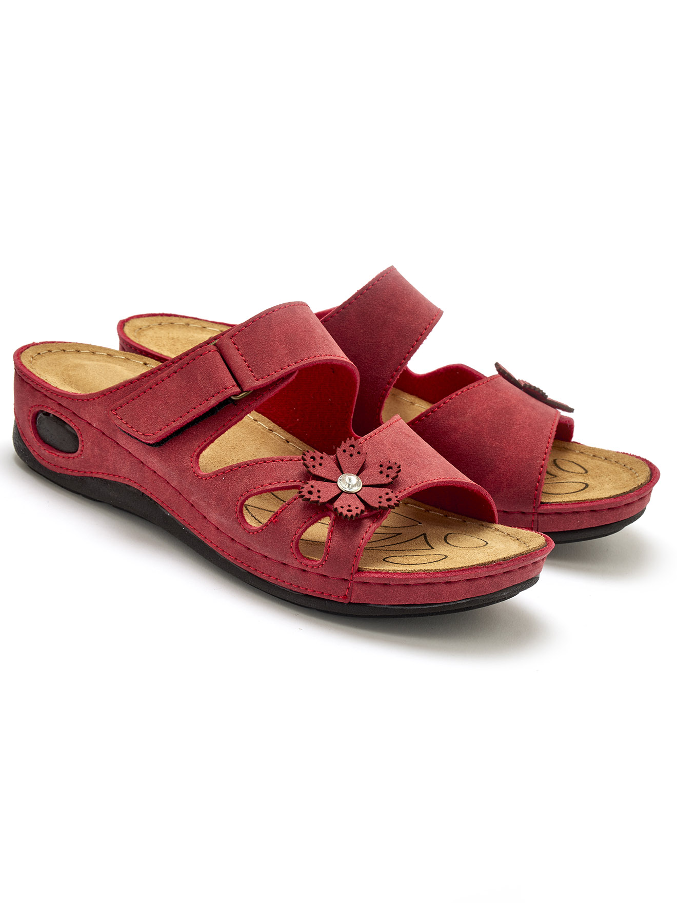 Mules à scratch fleur fantaisie, PEDICONFORT