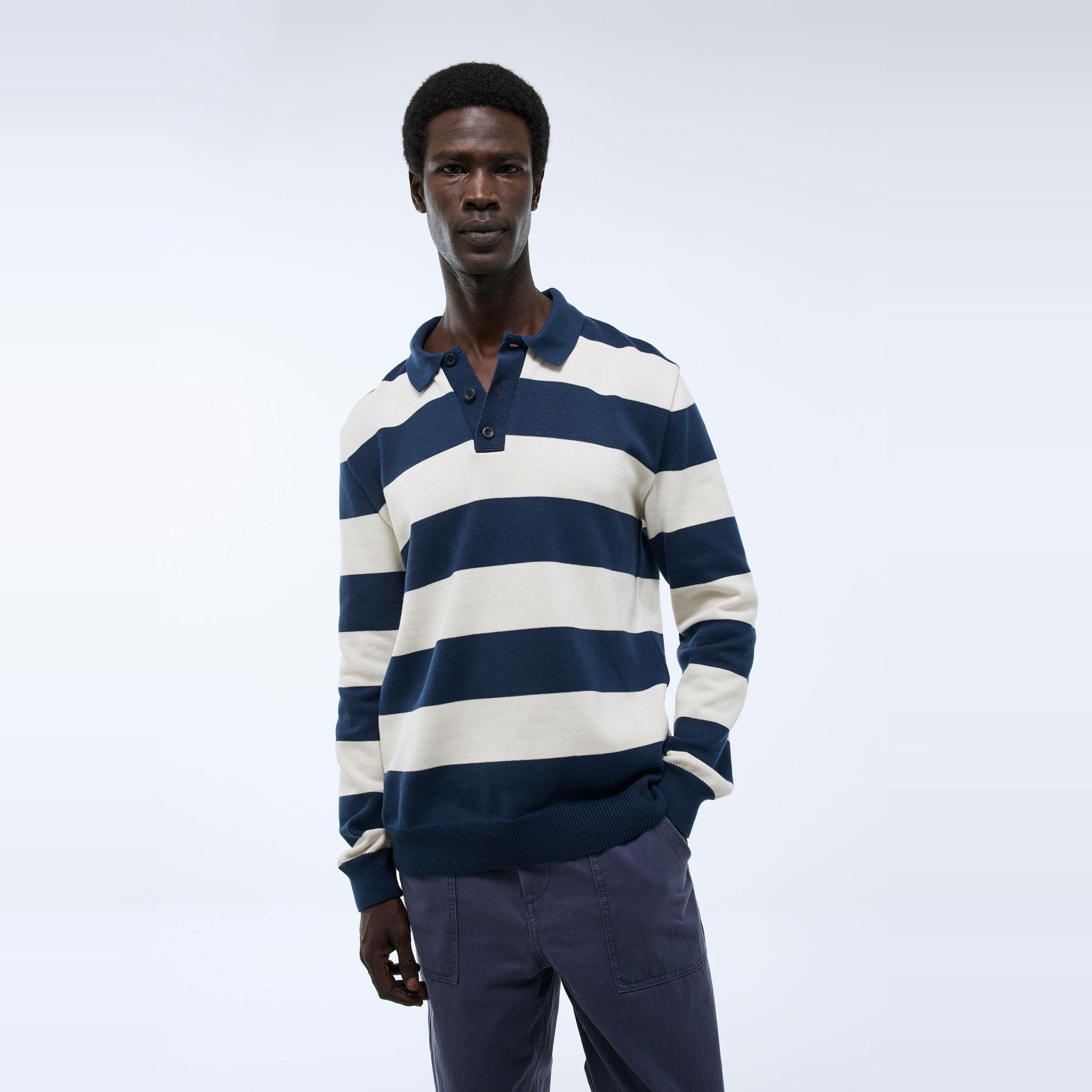 Pull col polo Made in France, MONOPRIX