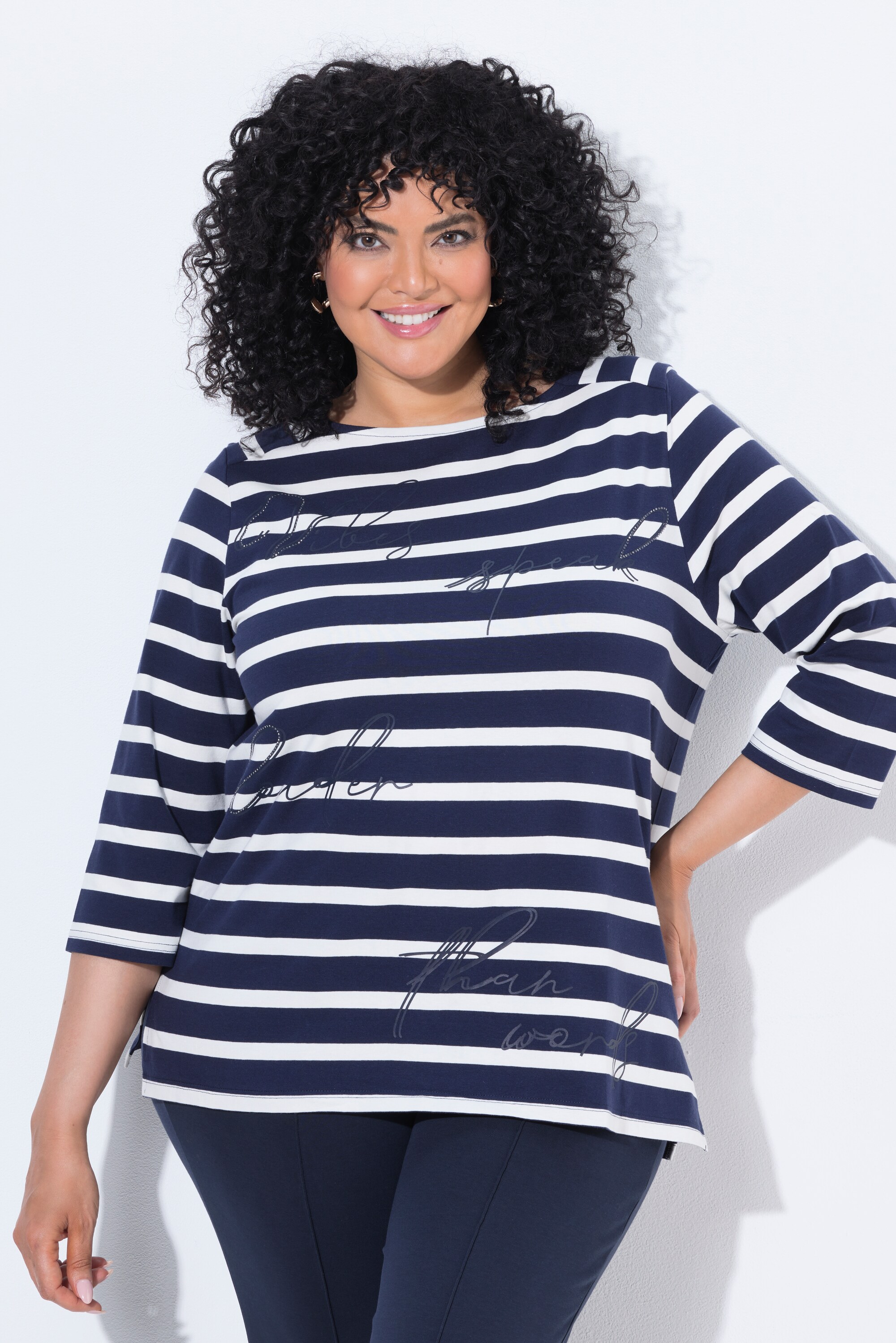 T-shirt à rayures, coupe oversize, ULLA POPKEN