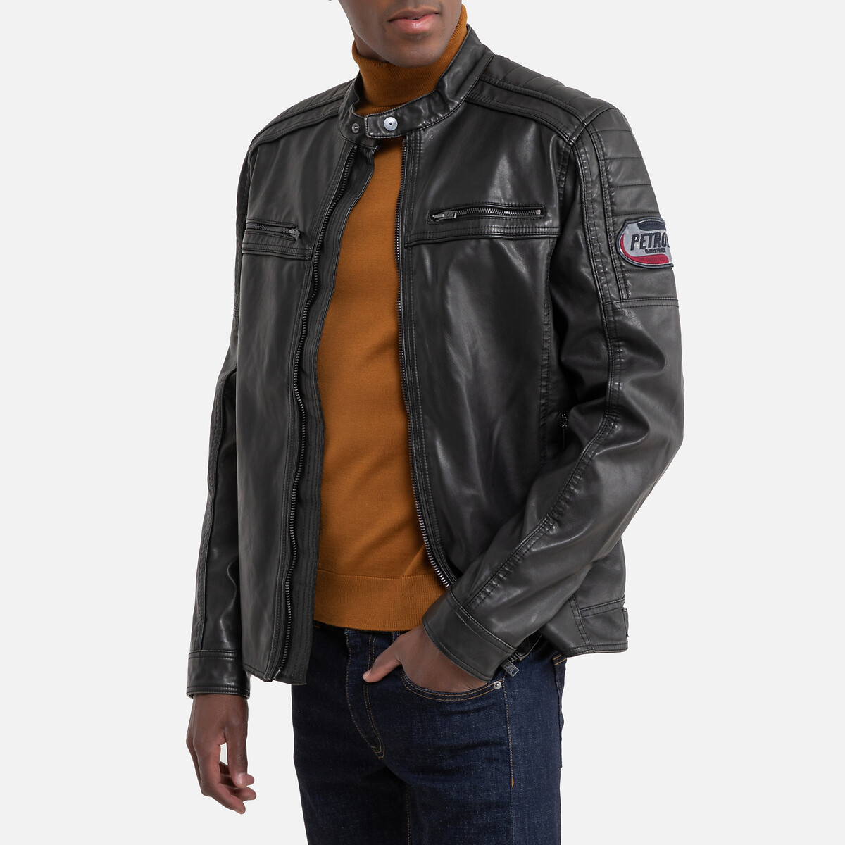 Chaqueta biker negro Petrol Industries | La Redoute