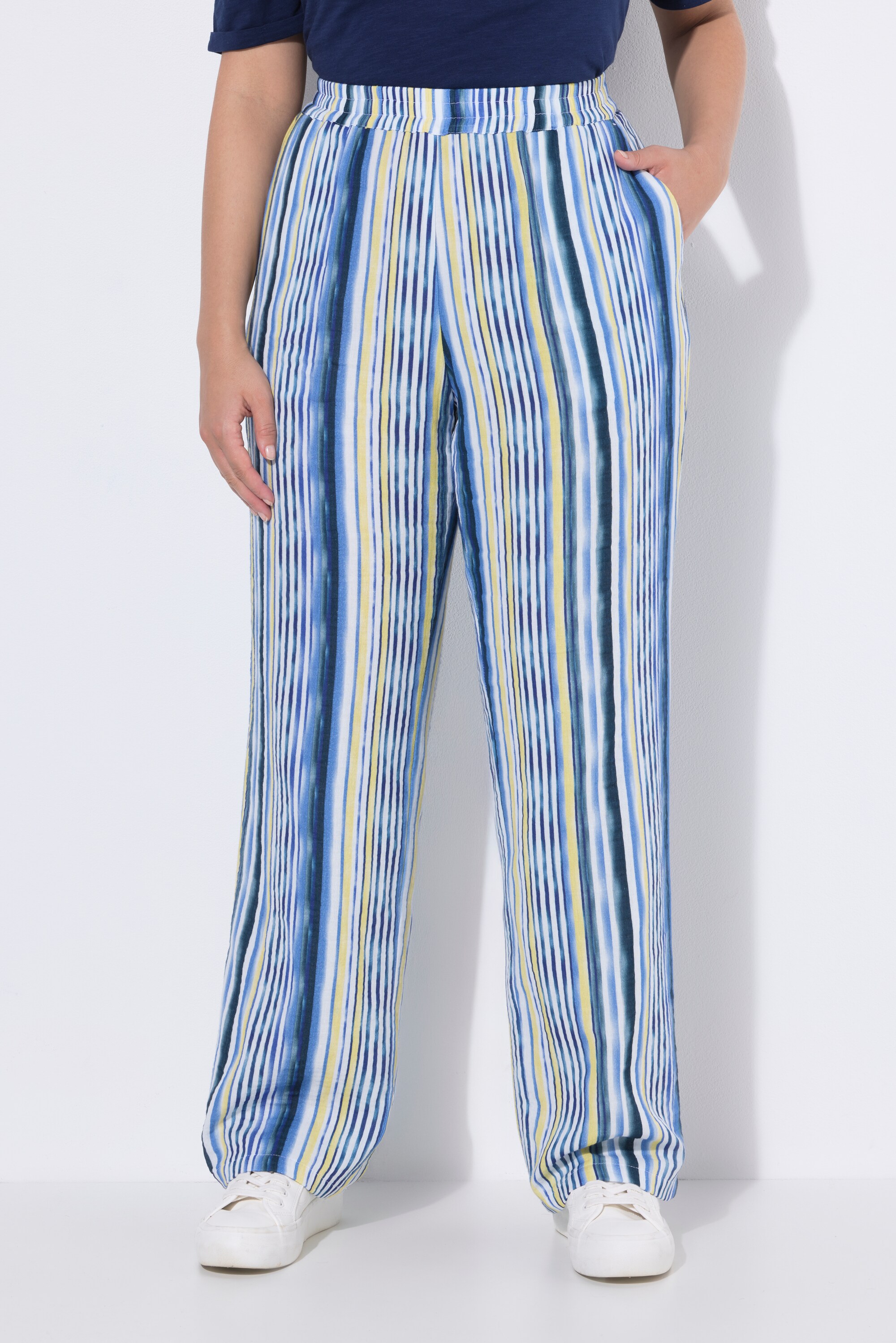Pantalon Rose en mousseline rayée, ULLA POPKEN