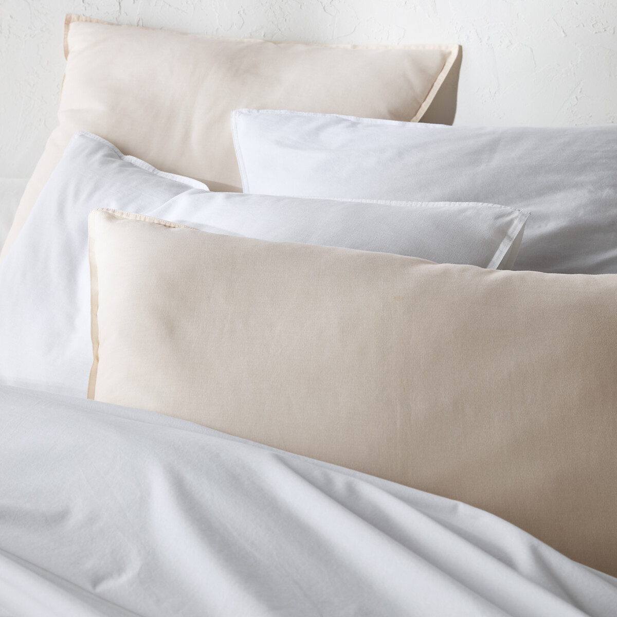 Scenario plain 100% washed cotton pillowcase La Redoute Interieurs | La ...