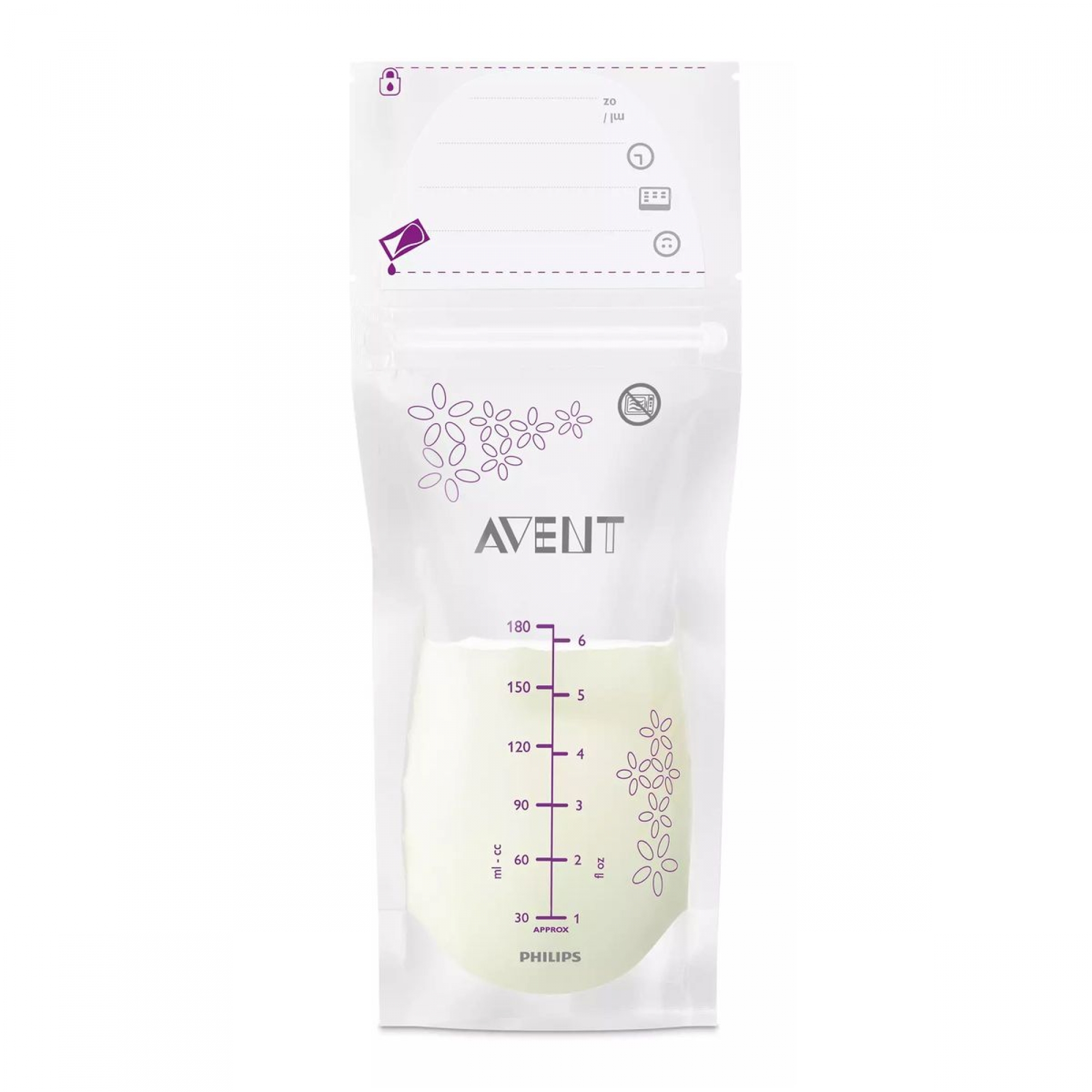 Lot de 25 sachets de conservation lait maternel 180ml, PHILIPS AVENT