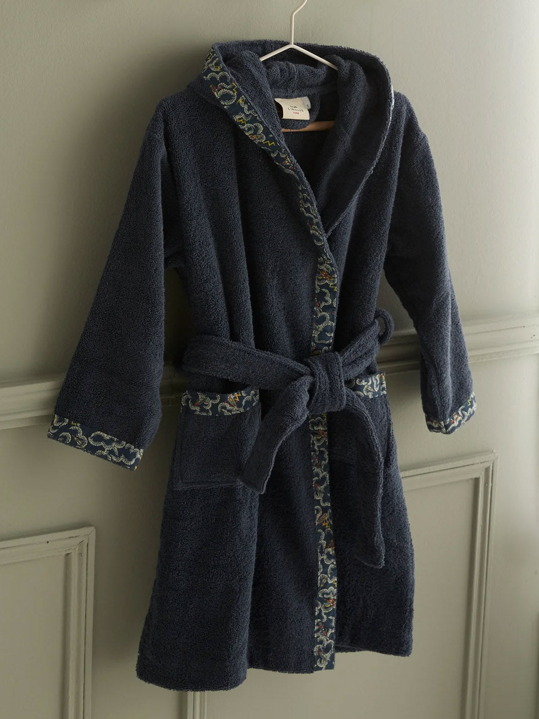Peignoir enfant en éponge et tissu Liberty, CYRILLUS
