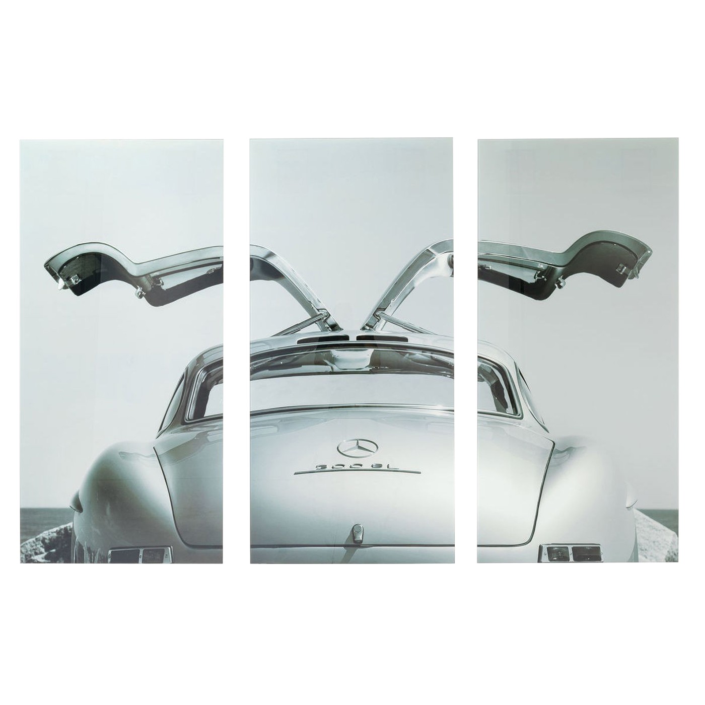 Lot de 3 tableaux en verre voiture, TRIPTYCHON, KARE DESIGN