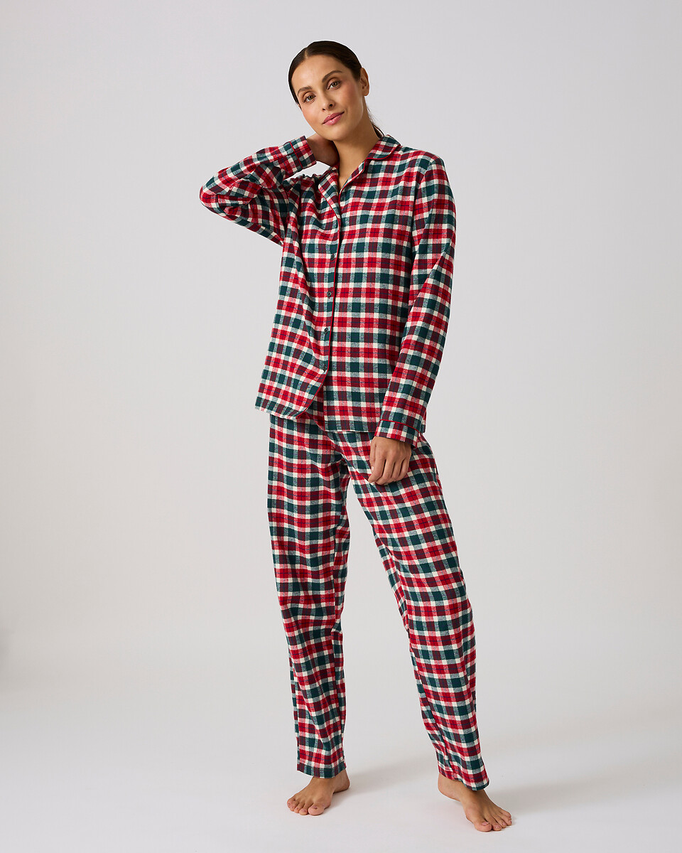 Pyjama carreaux en flanelle, DAMART