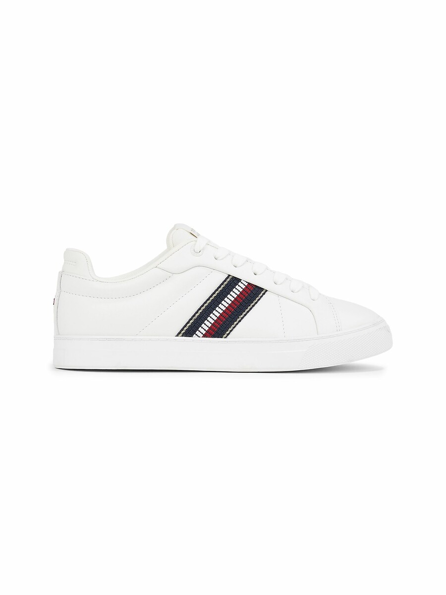 Icon court leather trainers white Tommy Hilfiger La Redoute