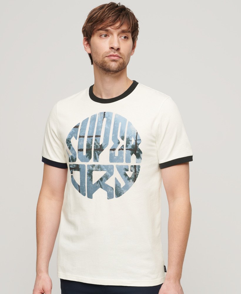 T-shirt à logo photographique, SUPERDRY