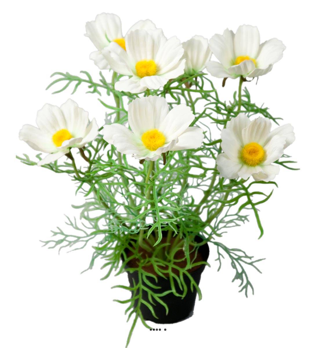 Cosmos fleuries artificielle en pot H 40 cm, ARTIFICIELLES