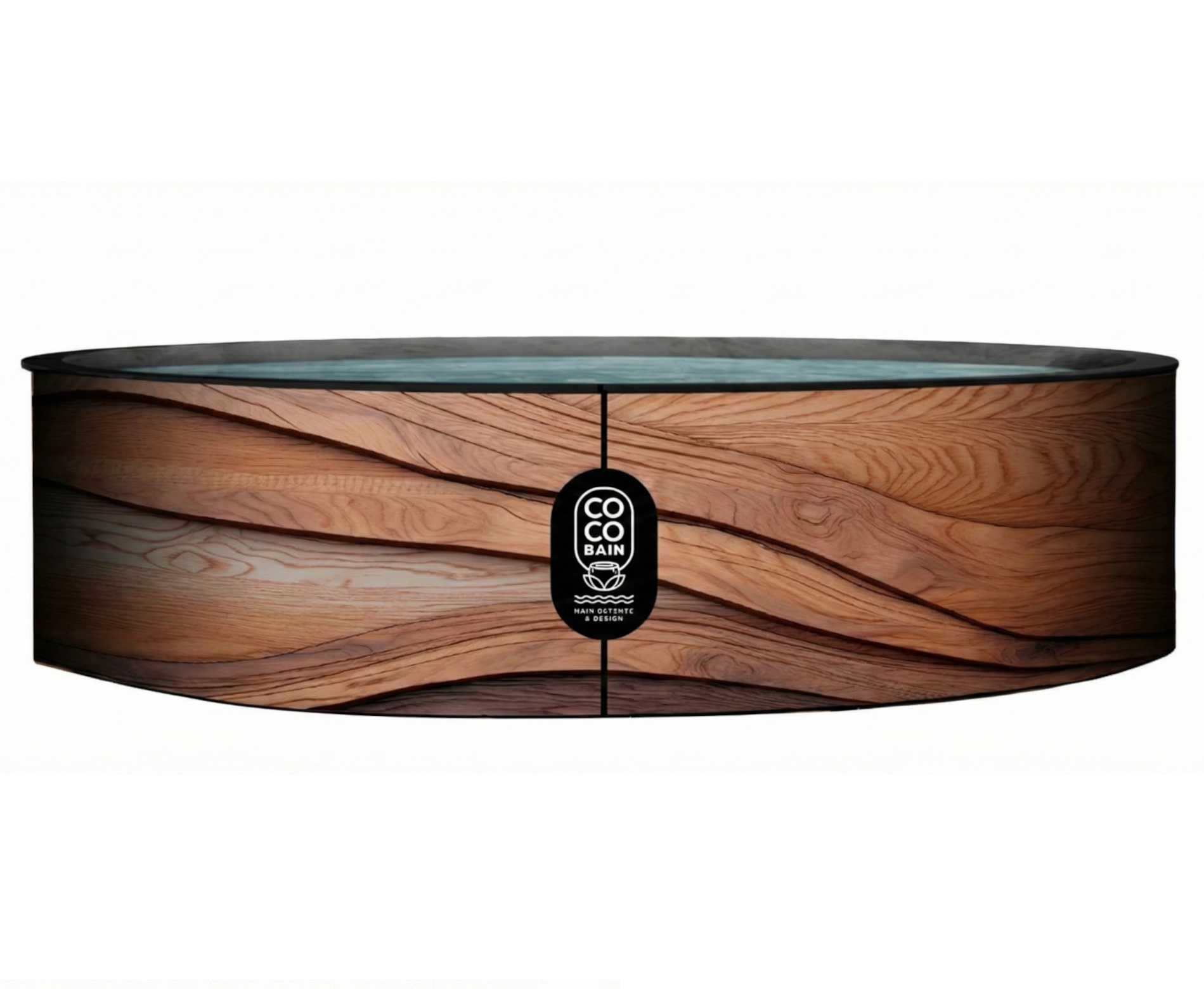 Coco Bain Piscine Maui - Piscine Hors Sol 250cm de diamètre - Imitation Bois Véritable, COCO SPA