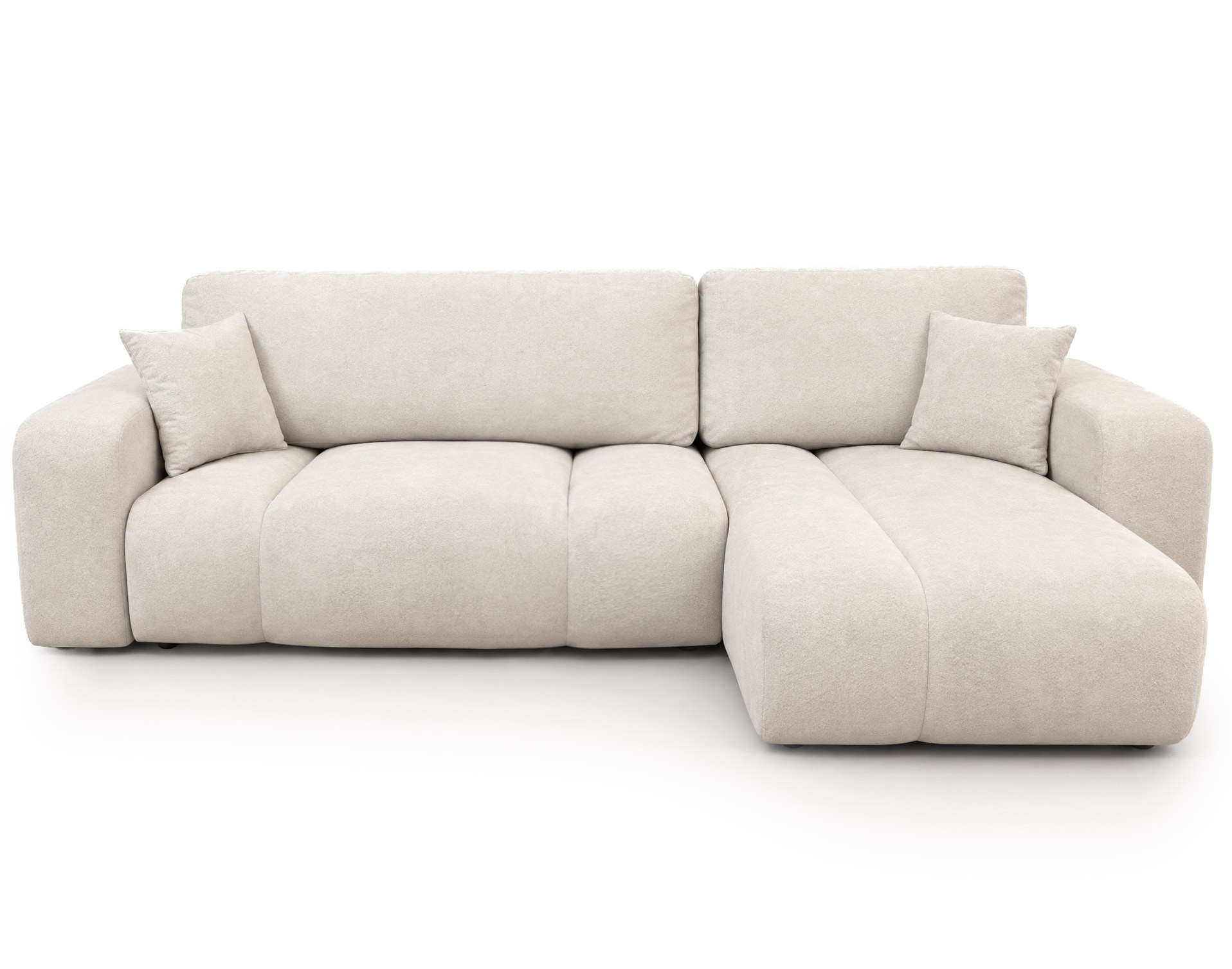 Canapé d'Angle Convertible en Tissu 4 places - MANON, BEST MOBILIER