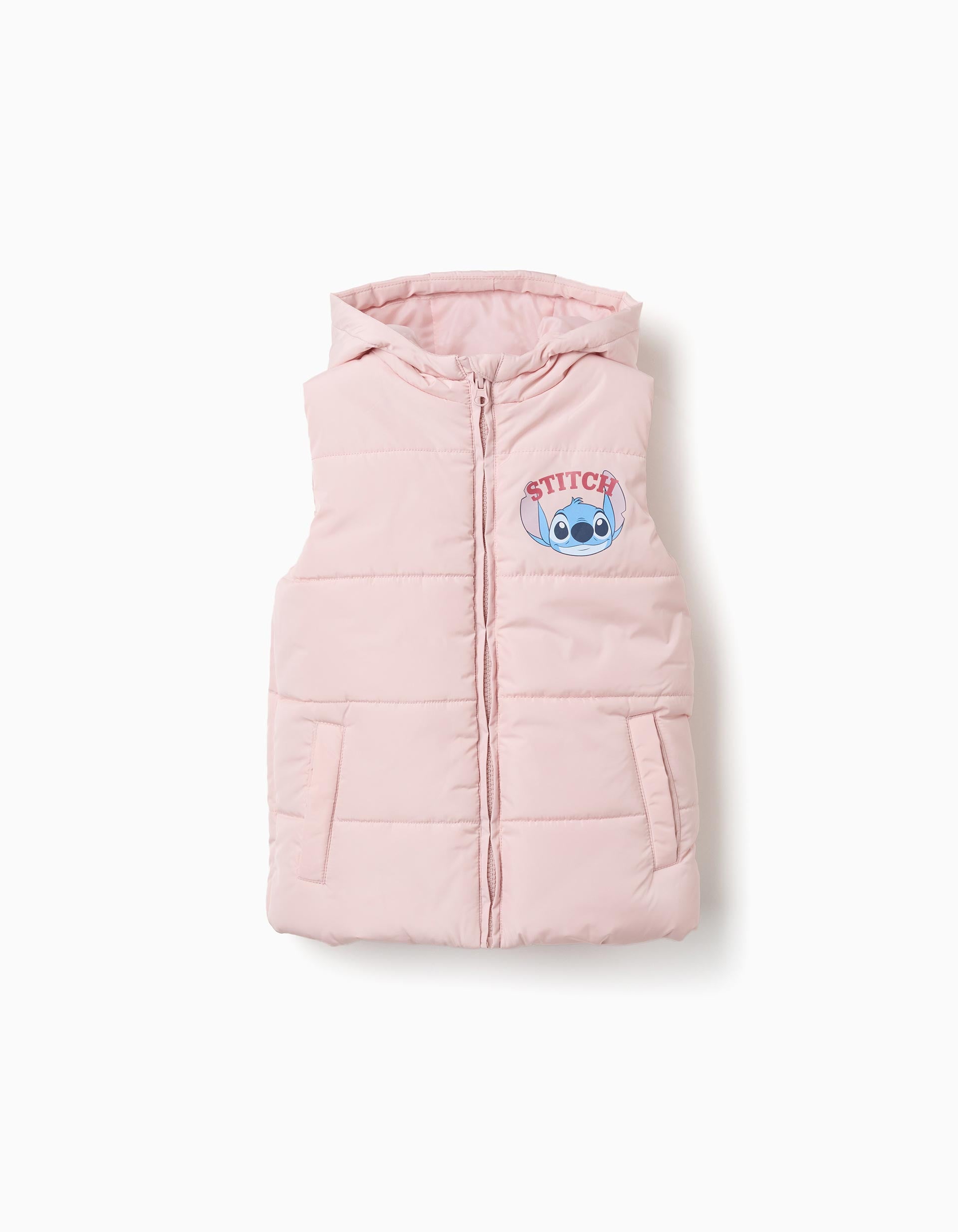 Doudoune sans manches avec capuche et imprimés Stitch, ZIPPY