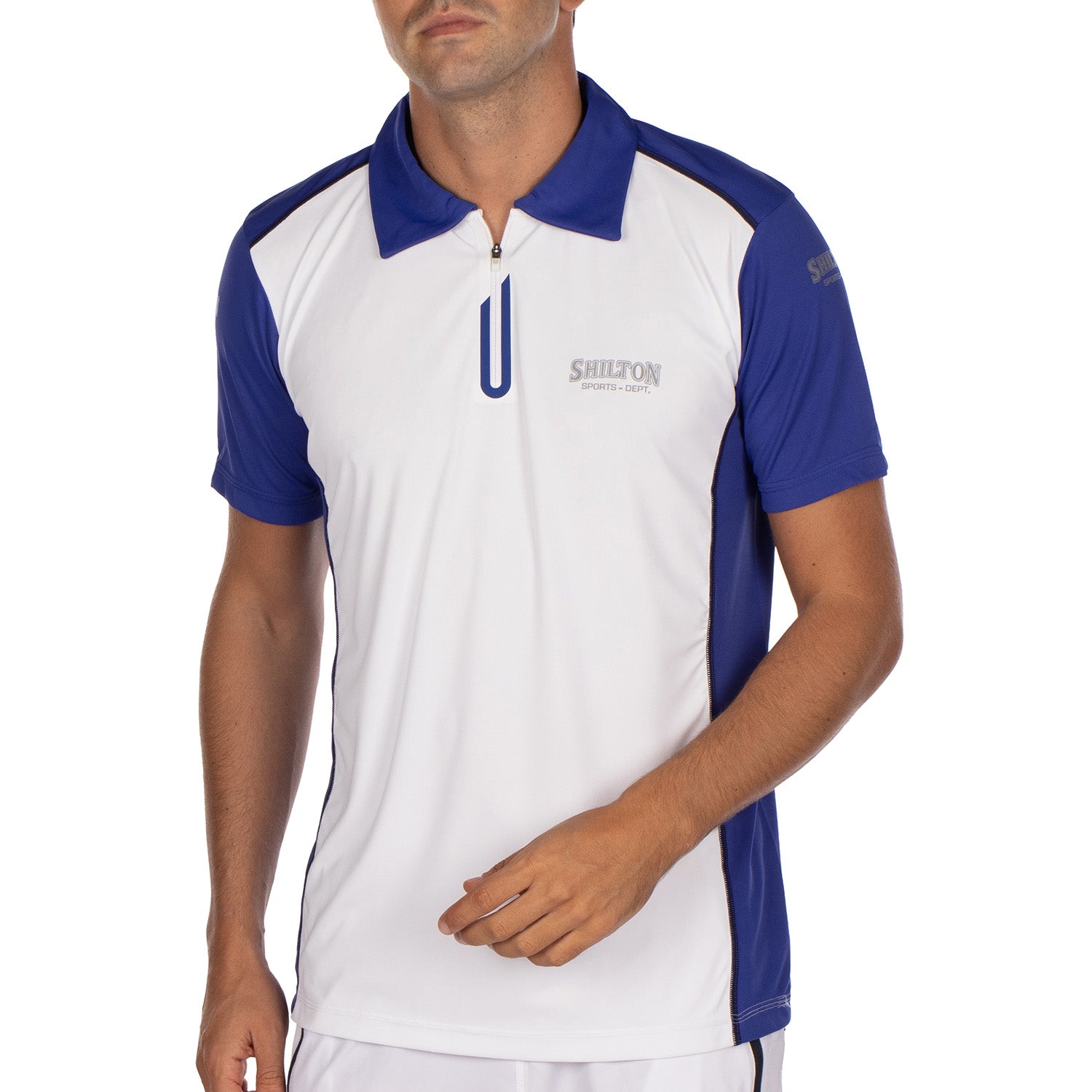 Polo de sport zippé BICOLORE, SHILTON