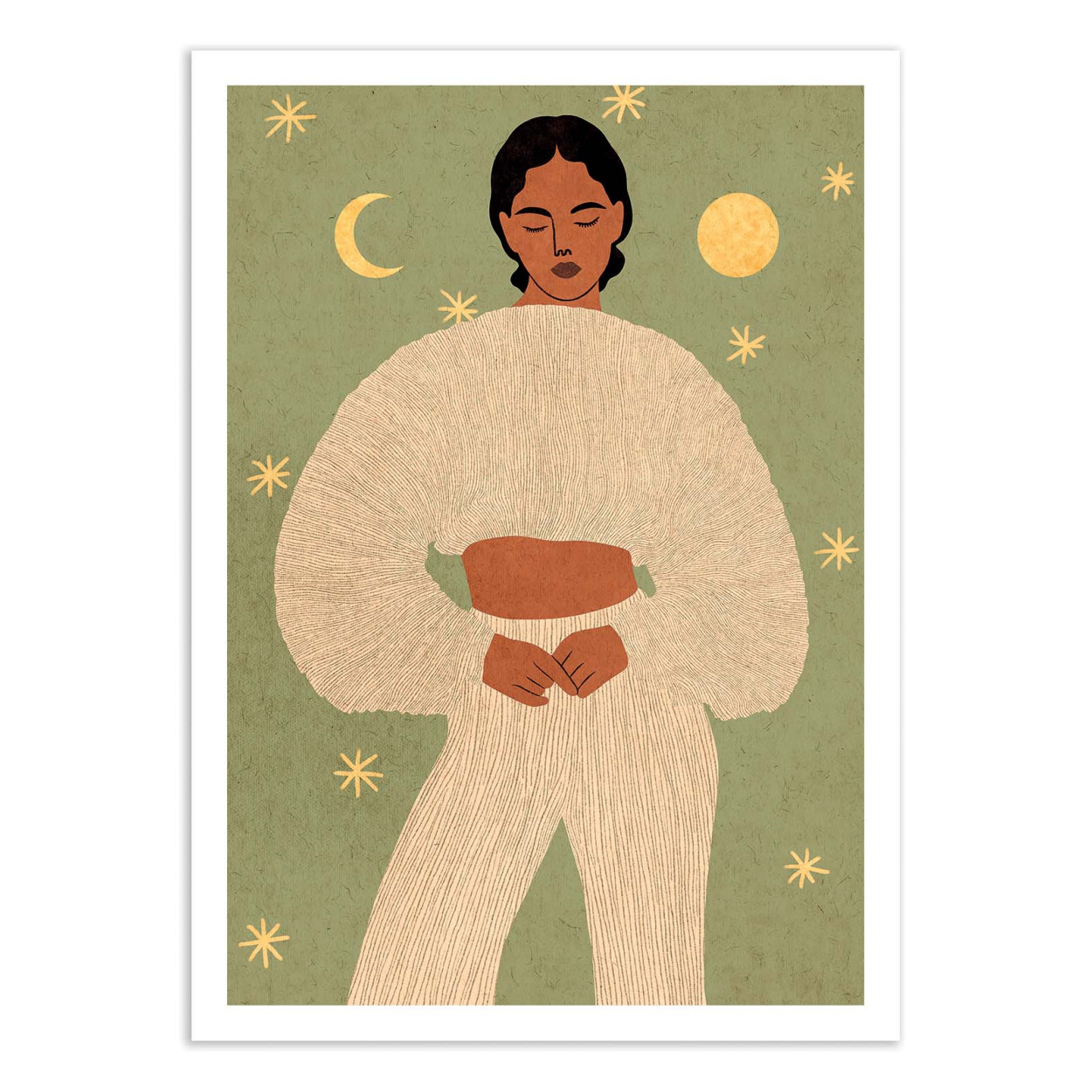 Affiche d'art - Stars and moon - Lemon Fee, WALL EDITIONS