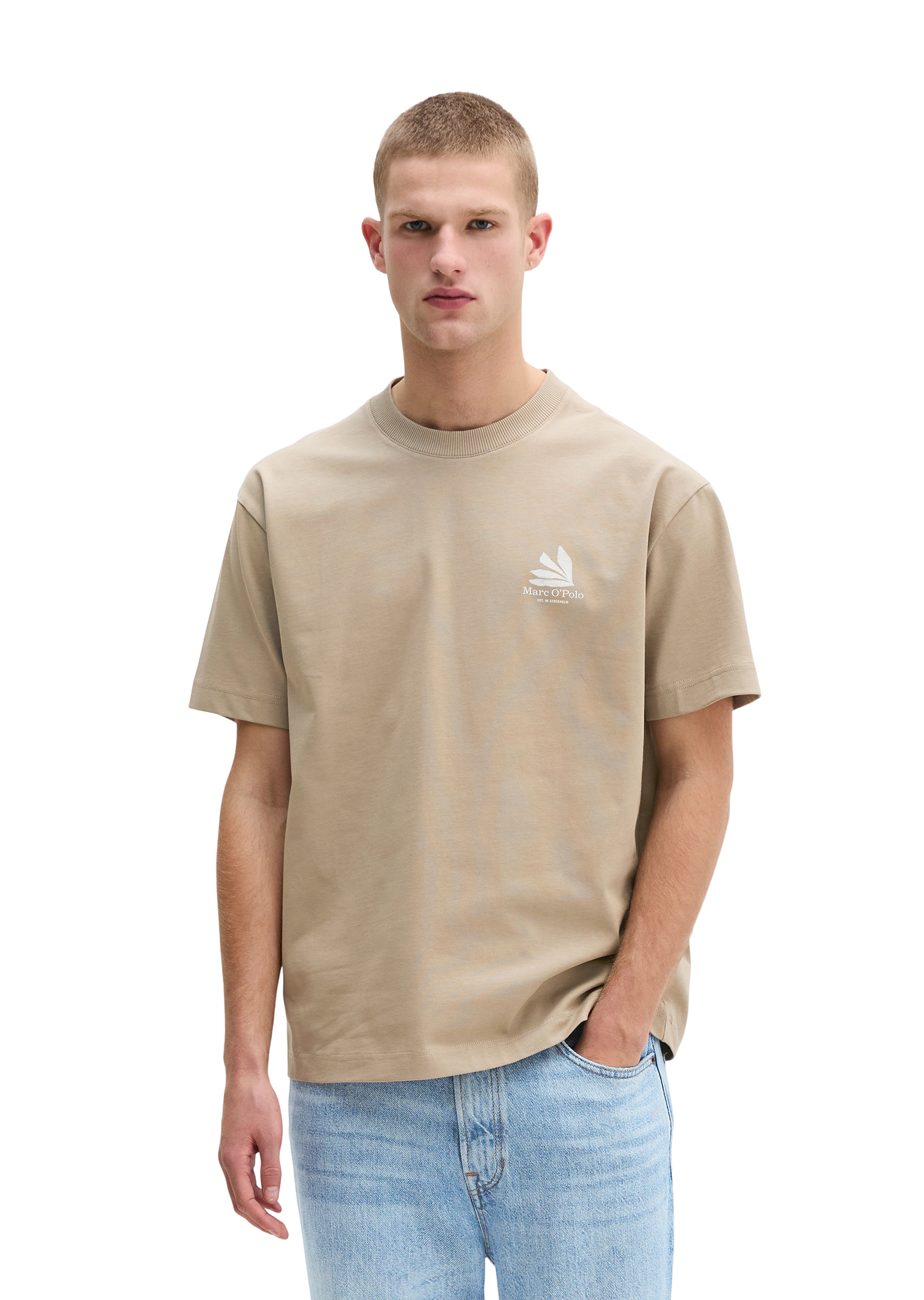 T-shirt loose avec impression dans le dos, MARC O'POLO