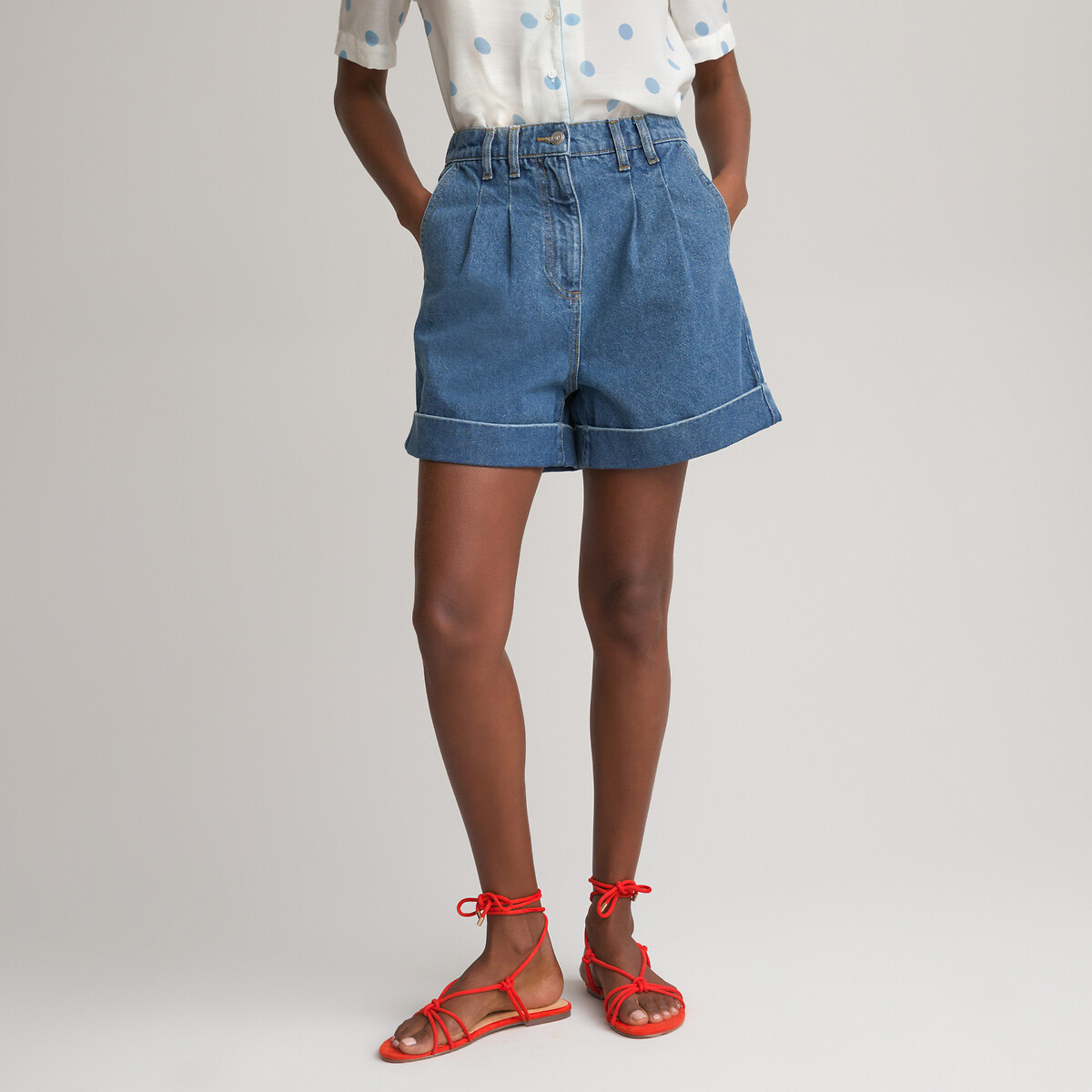 La Redoute Fille Vêtements Pantalons & Jeans Pantalons courts Shorts en jean Short en jean GENIAL MOMENT. 