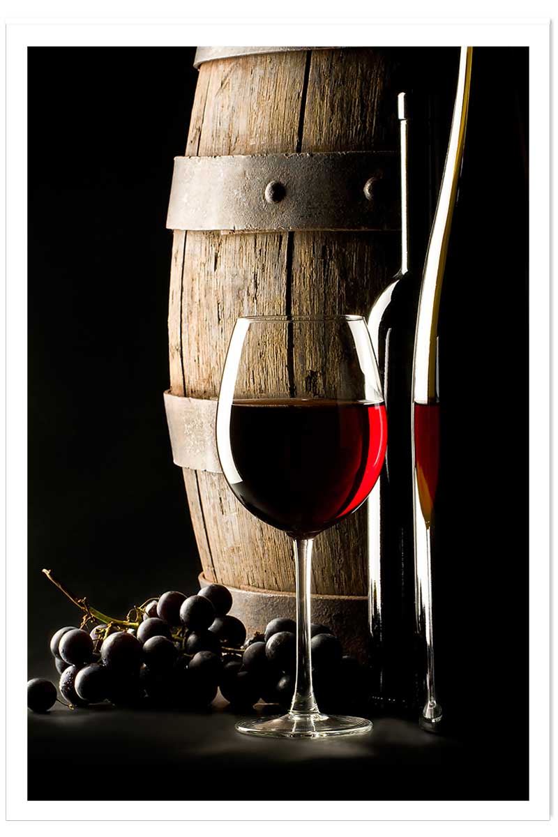 Affiche cuisine vin rouge, HEXOA