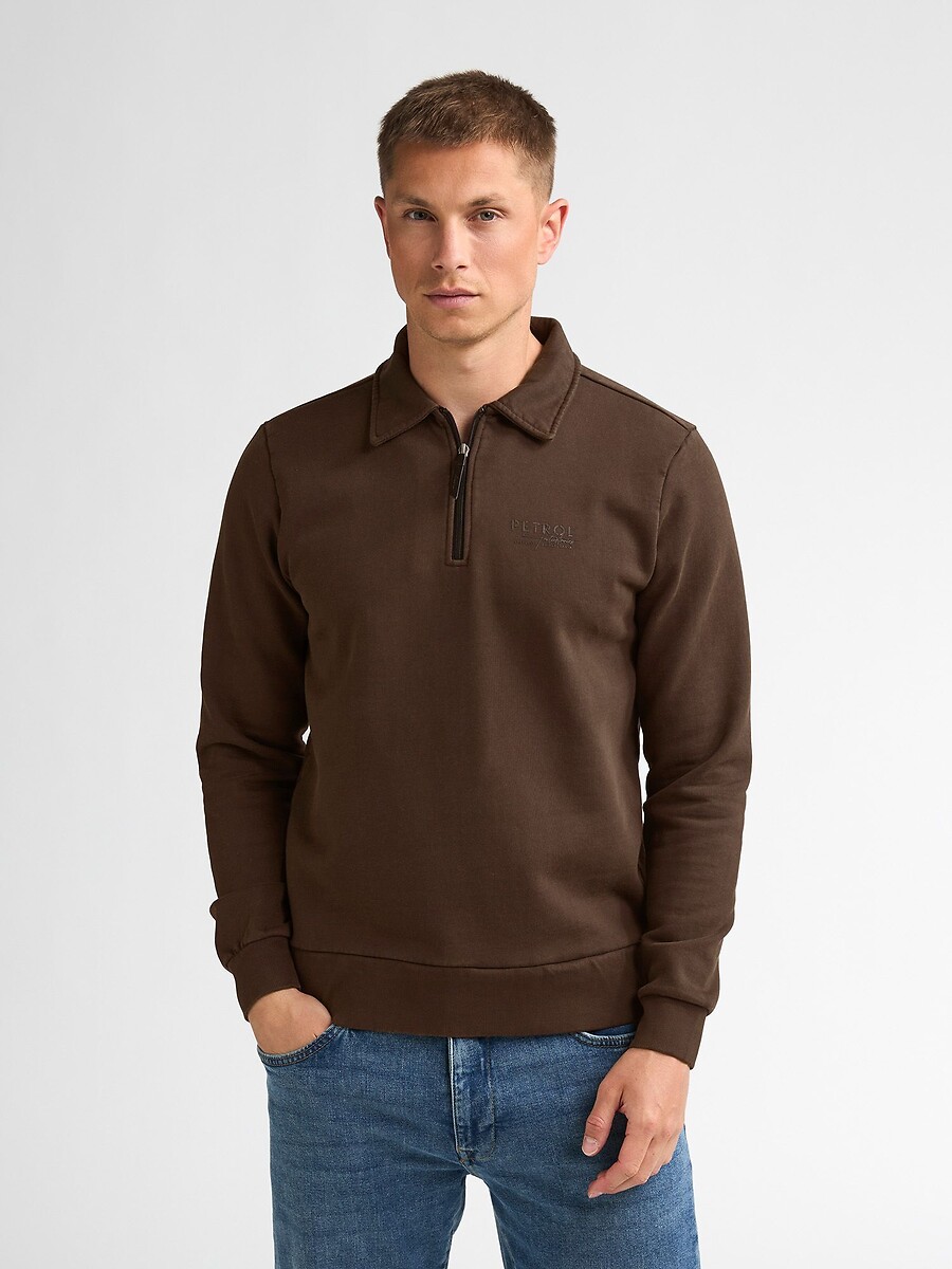 Sweat col polo zippé, PETROL INDUSTRIES