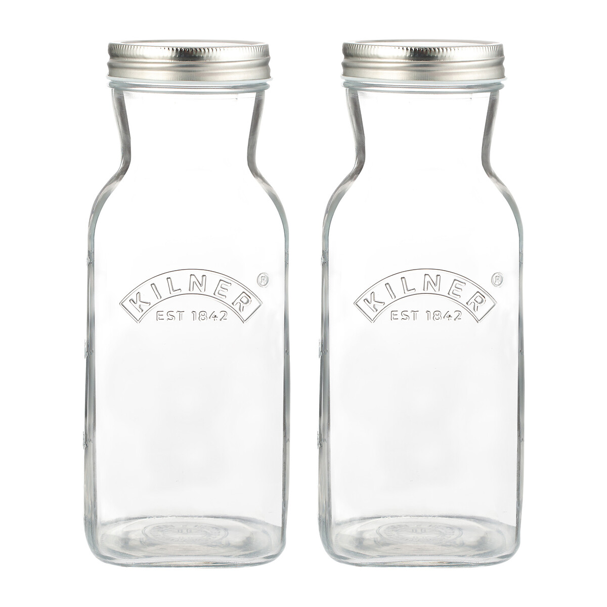 Set of 2 Juice & Sauce Bottles, 1L, KILNER