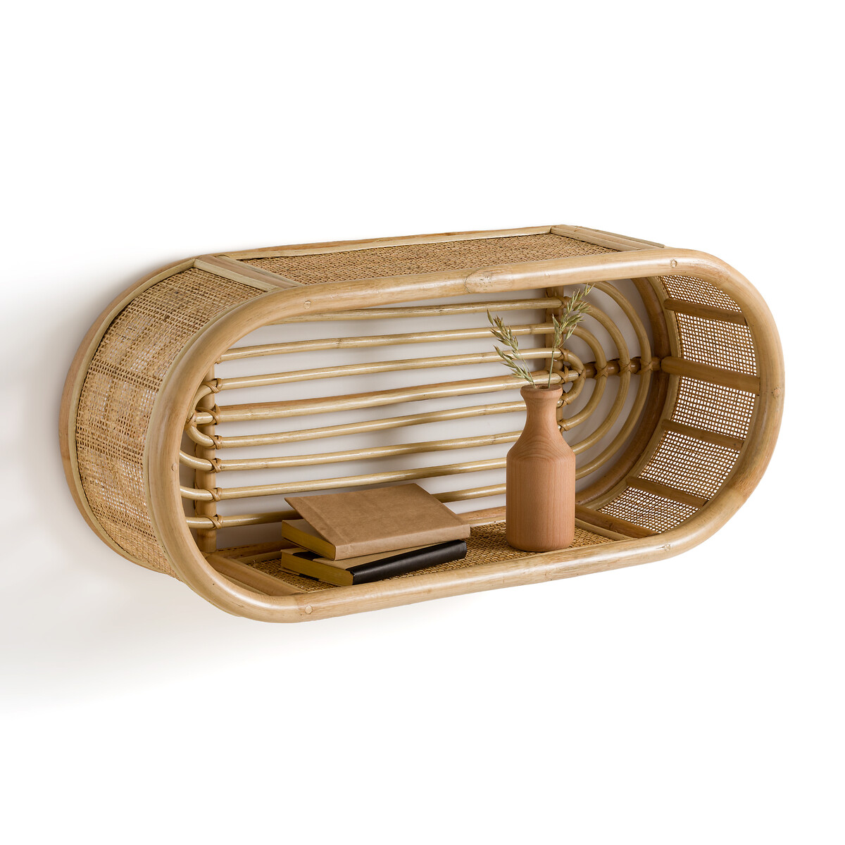 Estantería de 3 estantes de bambú y ratán, lyra natural La Redoute  Interieurs