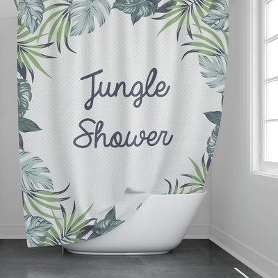 Jonah Jungle Polyester Shower Curtain SO'HOME