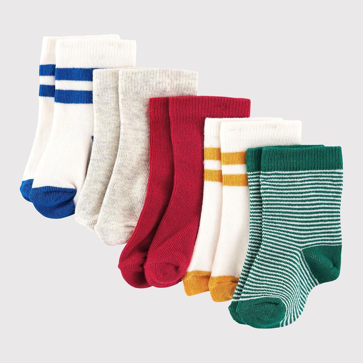 Lot De 5 Paires De Chaussettes 15 18 23 26 Multicolore Petit Bateau La Redoute