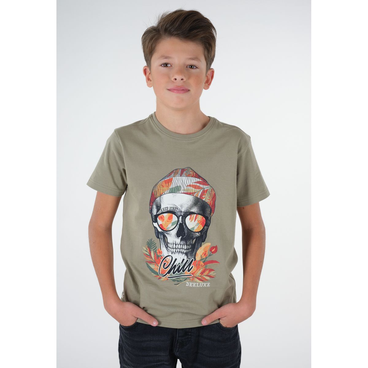 T shirt imprim t te de mort jek Deeluxe La Redoute