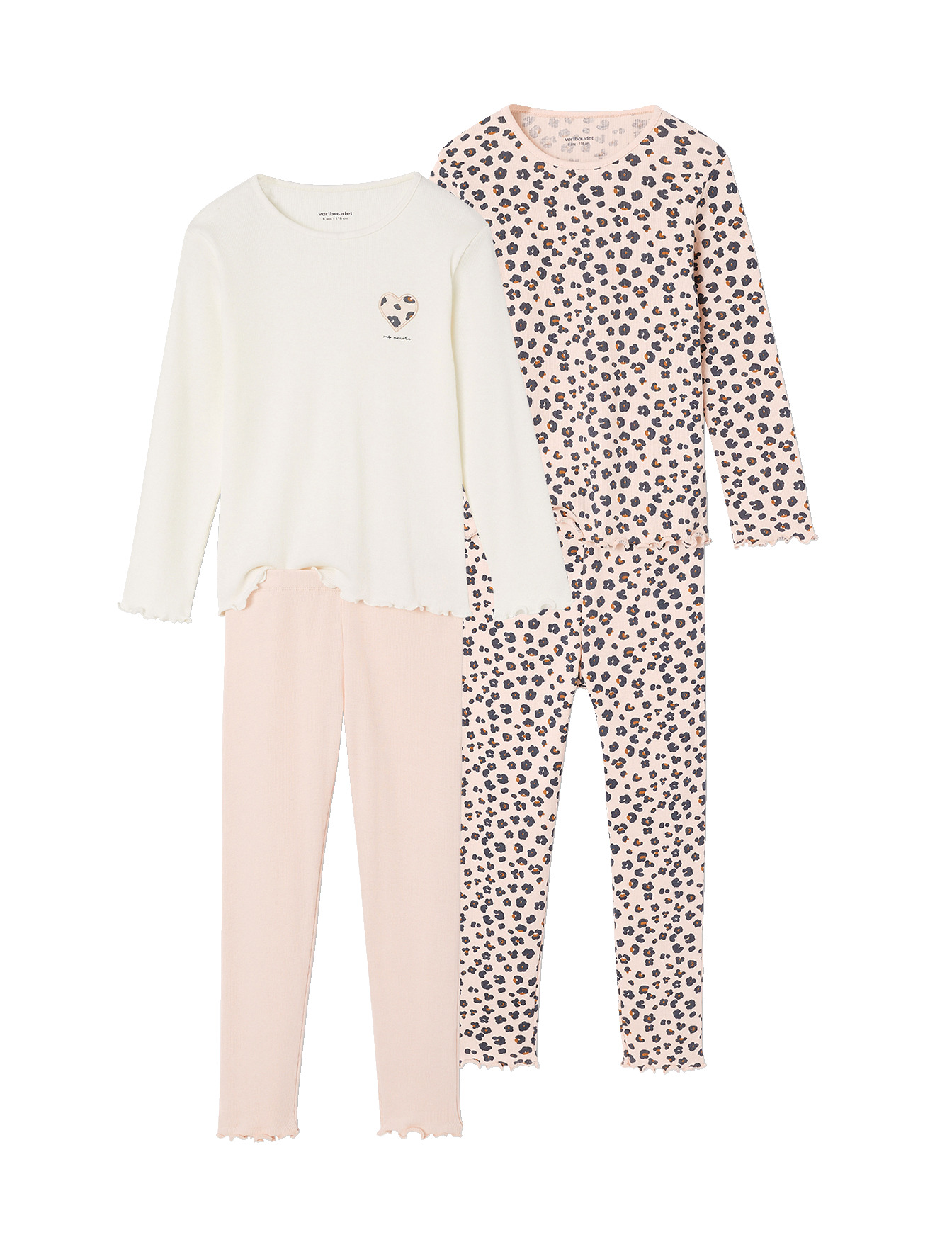 Lot de 2 pyjamas manches longues, VERTBAUDET