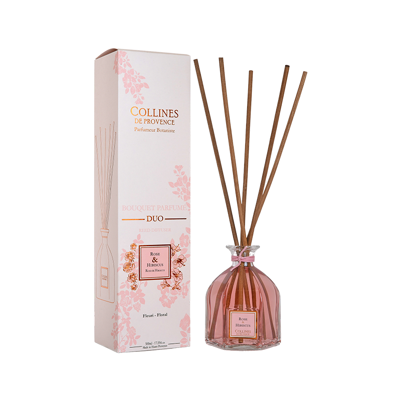 Diffuseur de parfum Coloré ROSE & HIBISCUS, COLLINES DE PROVENCE