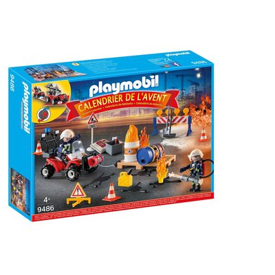 Playmobil 9486 calendrier de l'avent pompiers incendie chantier- les pompiers - christmas - noël 24 surprises PLAYMOBIL
