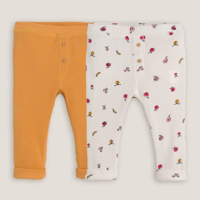 2er-Pack Leggings aus Waffelpikee LA REDOUTE COLLECTIONS