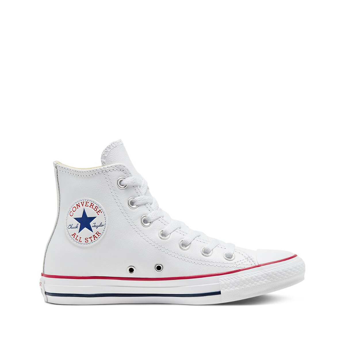 Chuck taylor all star leather high top trainers , white, Converse | La  Redoute