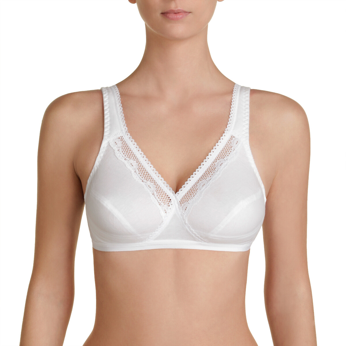 Pack of 2 Bras without Underwiring in Cotton Mix