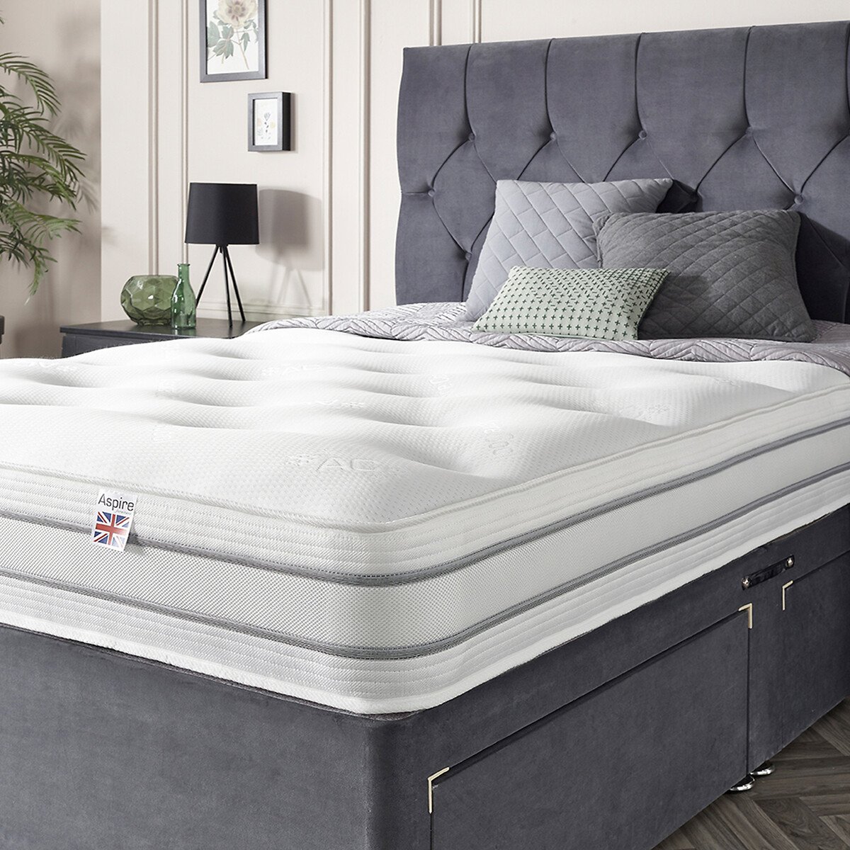 Aspire Cool 1000 Pocket Tufted Mattress, ASPIRE