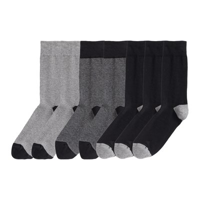 Pack of 7 Pairs of Socks in Cotton Mix, Made in Europe LA REDOUTE COLLECTIONS