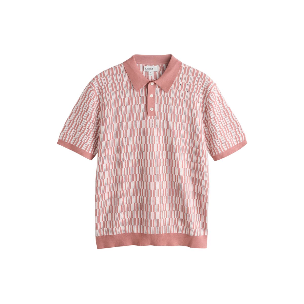 Polo en maille à motif damier n. premium, NEXT