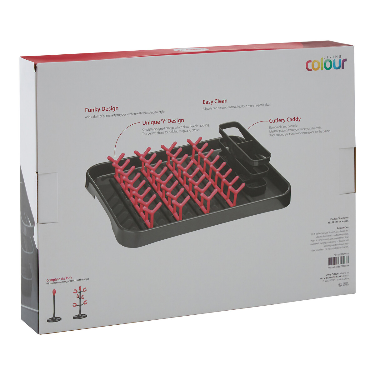 Dish drainer in grey hot pink pink So home La Redoute