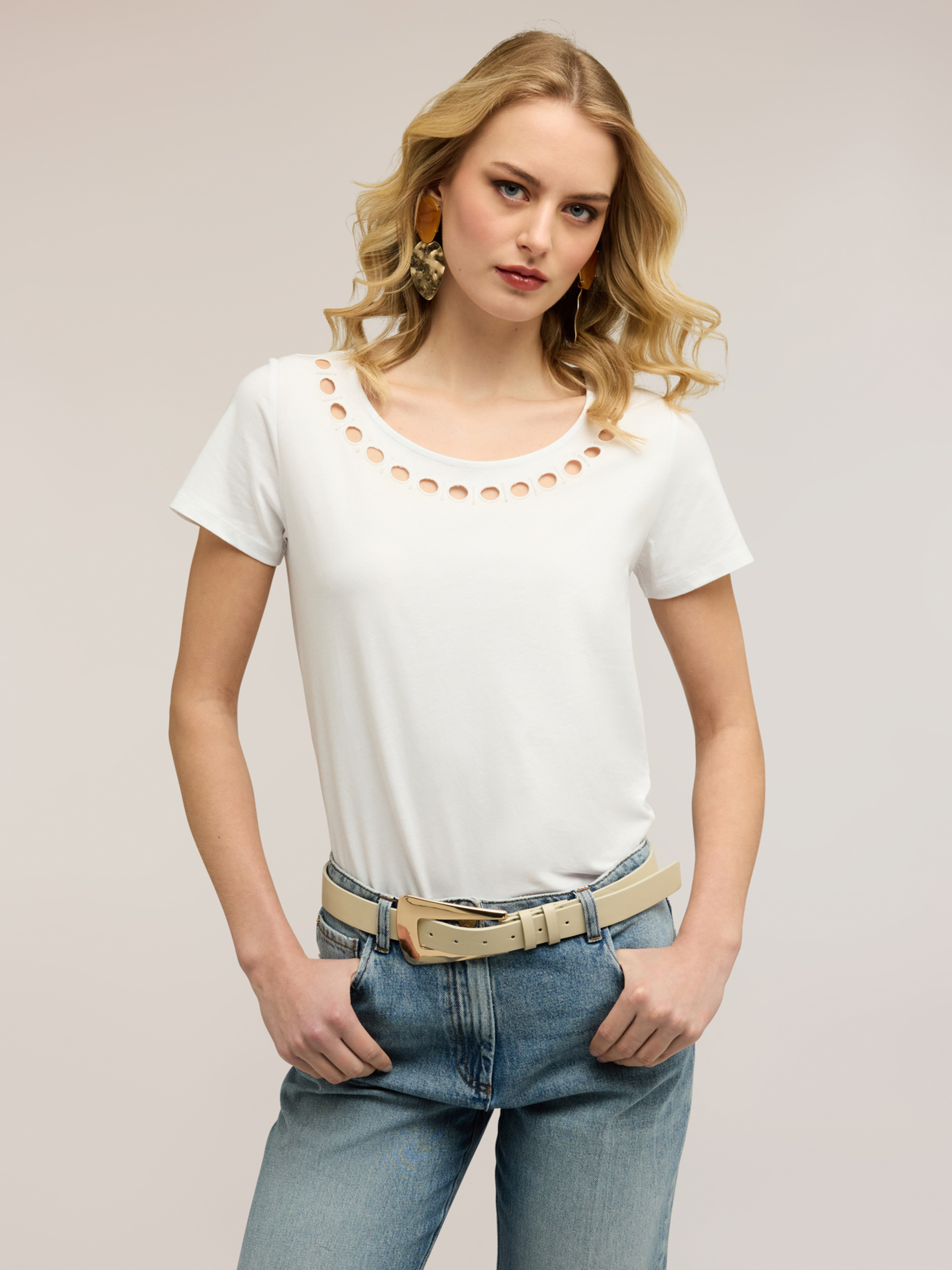 T-shirt avec motifs cut-out, MOTIVI