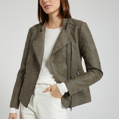 Faux Leather Short Jacket ONLY TALL