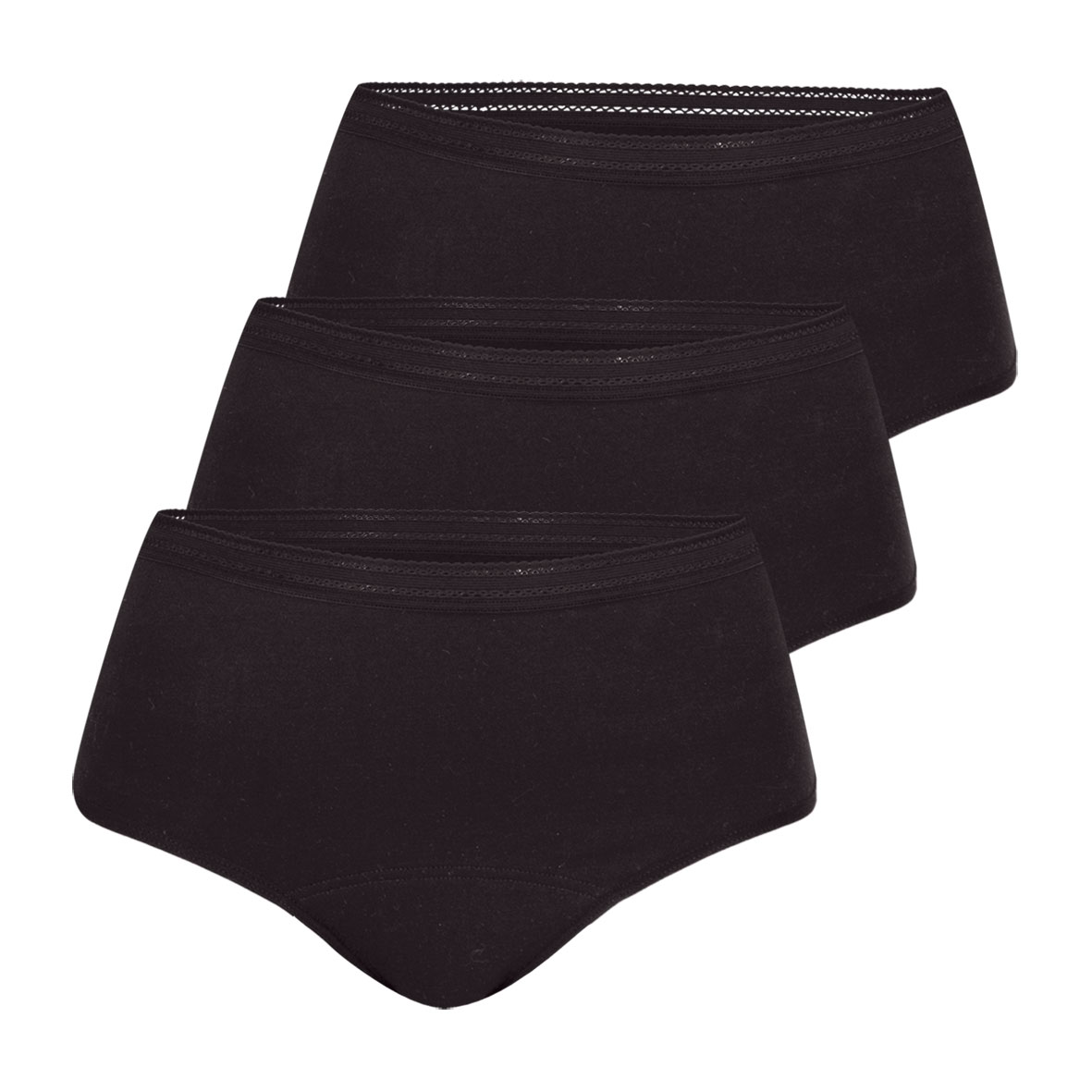 Culottes menstruelles taille haute, lot de 3, ATHENA