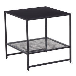 Industrial Metal Two-Tier Square Side Table