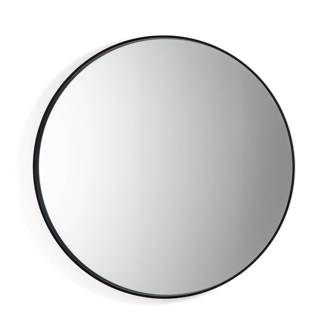 Miroir rond noir Ø120 cm, Alaria Couleur noir <span itemprop=