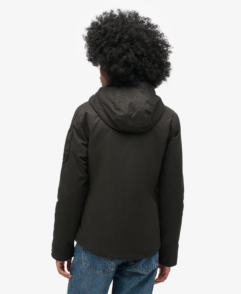 Superdry Parka Femme Mi-Longueur - Capuche Doublée - Bleu Marine - Taille M