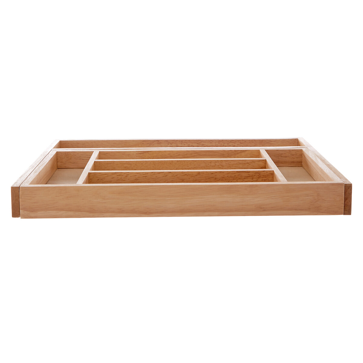 7-Compartment Expandable Organiser in Rubberwood, SO'HOME