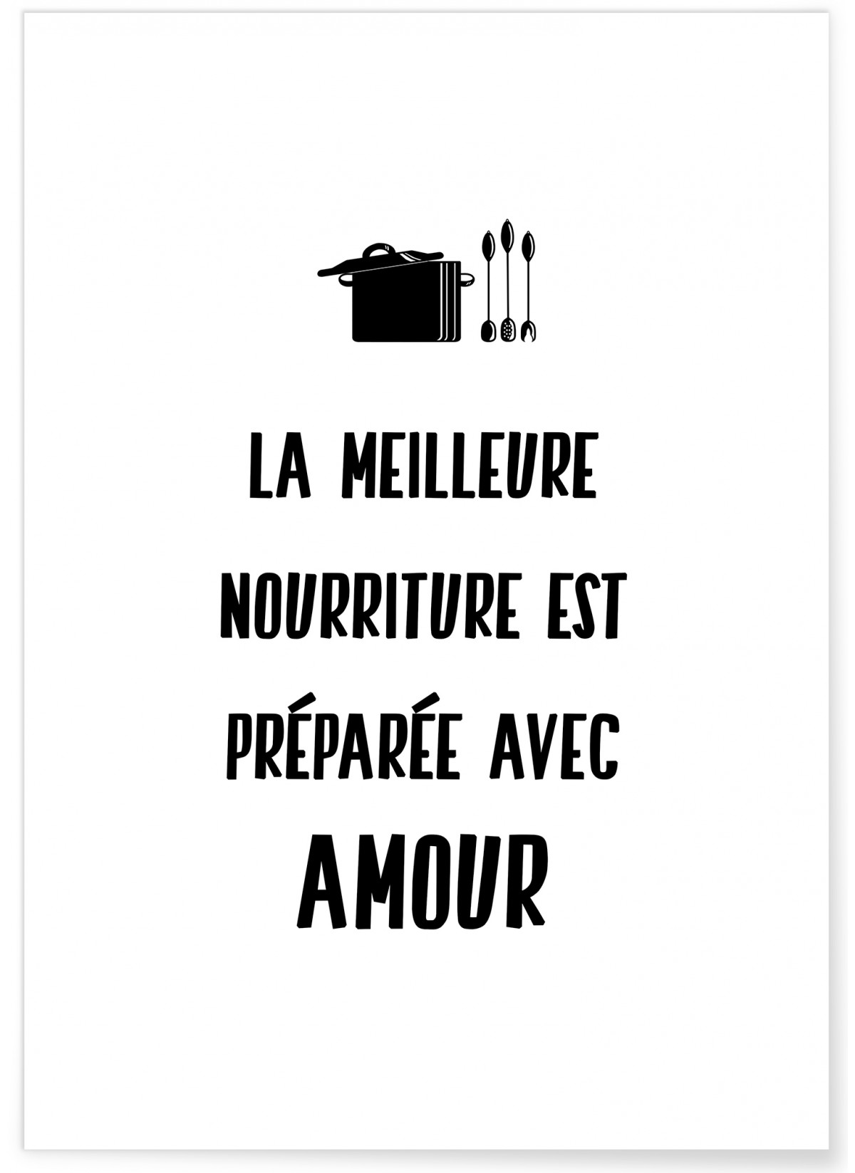 Affiche 'La meilleure nourriture...', L'AFFICHERIE