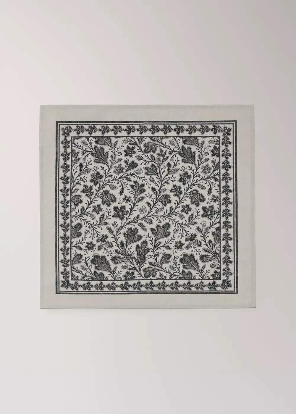 Serviette de table coton et lin imprimé fleuri, MANGO HOME