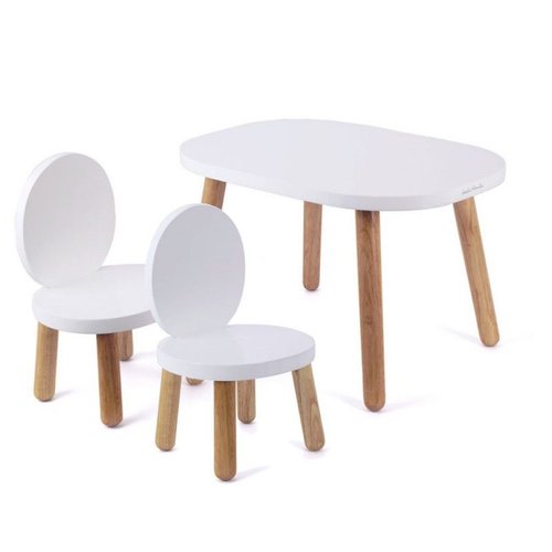 Ensemble table et chaises enfant - ovaline blanc - 1-4 ans Couleur