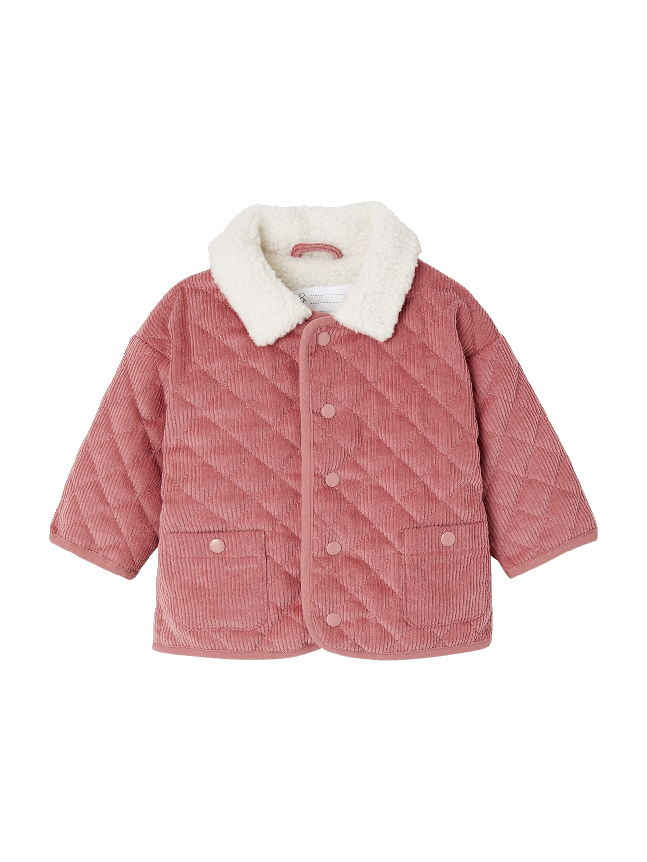 Veste velours matelassée bébé doublée sherpa ENJOY UNIVERSITY, VERTBAUDET