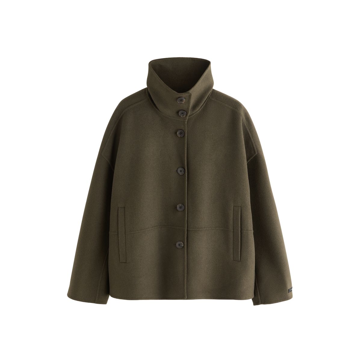 Manteau court à col cheminée cousu main, NEXT