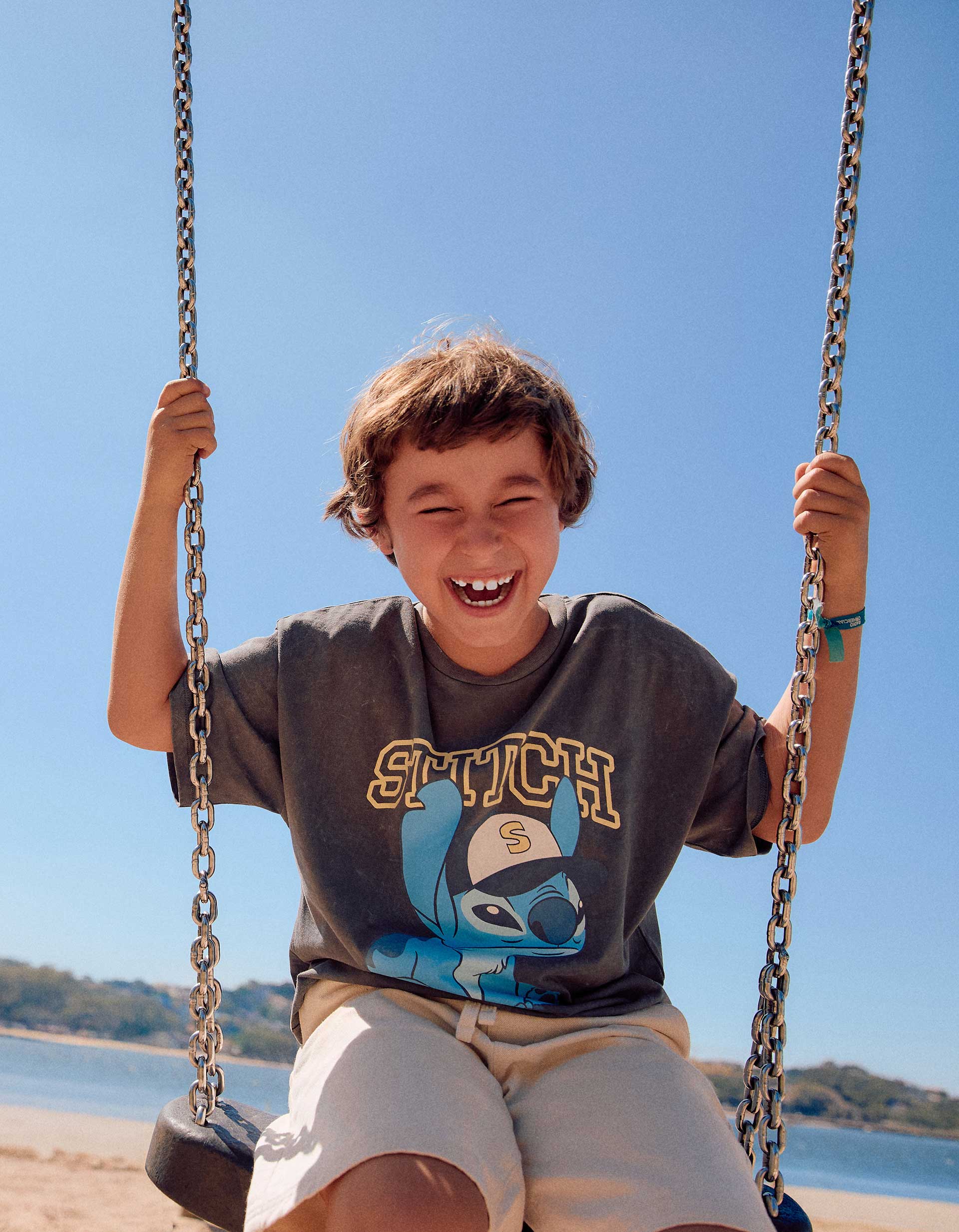 T-shirt en coton avec imprimé Stitch, ZIPPY